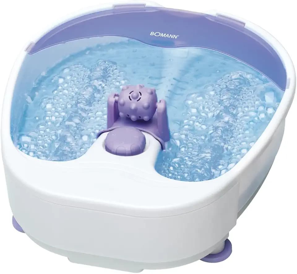 Bomann® Fußbad mit intensivem Whirlpool-Effekt | Fussbad mit Massagefunktion inkl. Massagerolle | Fußbadewanne mit 4-Stufen-Schalter | Fußmassagegerät mit Wasser | Fußwanne FM 8000 CB
