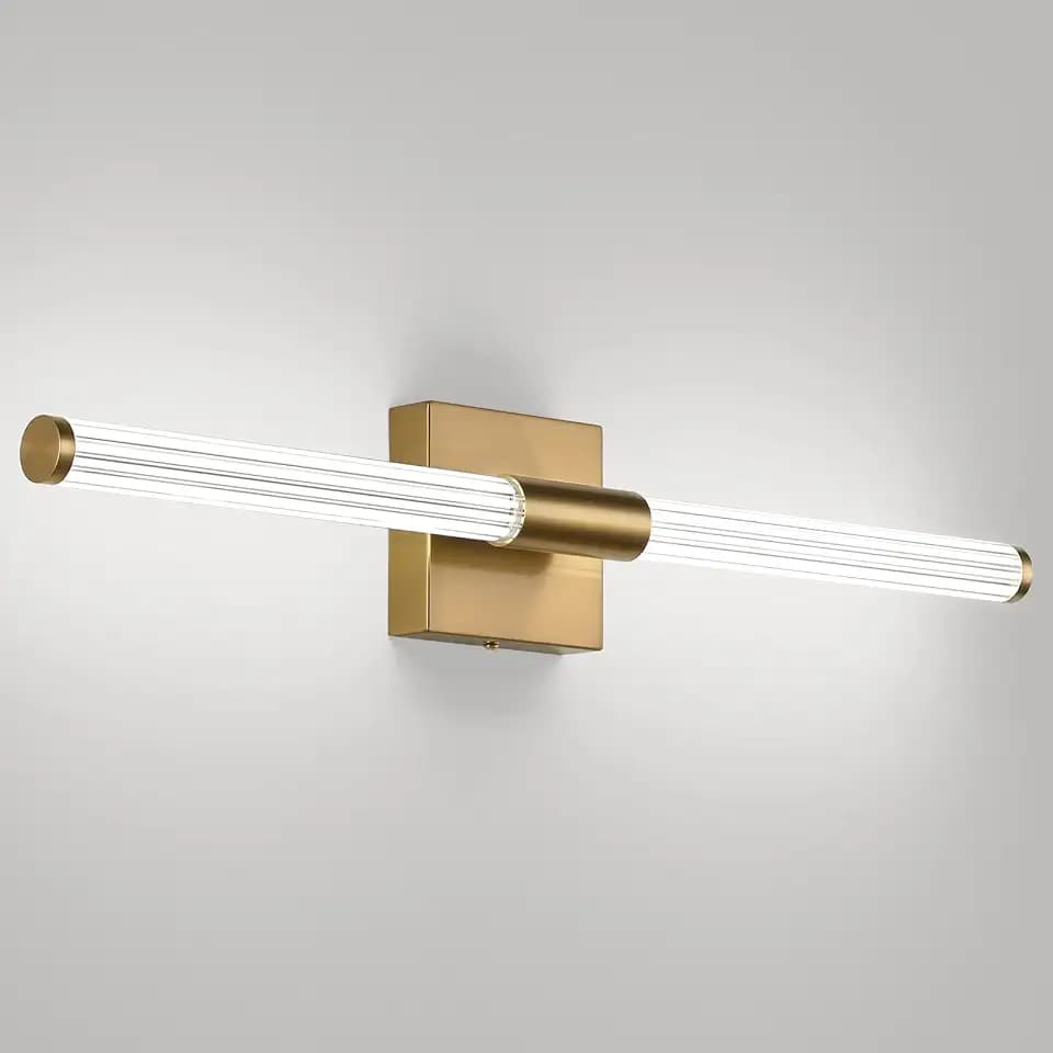 Modern LED Vanity Light, 23.6 Inch Bathroom Light Fixture, Brass
