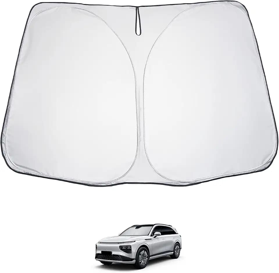 LUWU Kompatibel mit XPeng G9 2025 2026 Sonnenschutz Auto Faltbar Frontscheibe Innen Sonnenschirm Windschutzscheibe Sonnenblende Vorne UV-Schutz Hitzeschutz XPeng G9 Zubehör