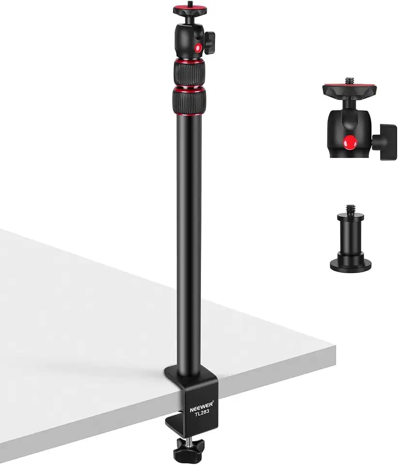 NEEWER Ausfahrbare Kamera Tischhalterung mit Kugelkopf, 17"-40", TL283(ROT)