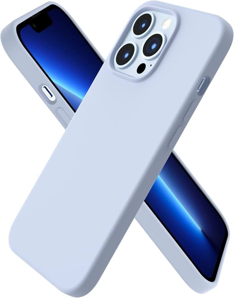 ORNARTO for iPhone 13 Pro Case, Slim Liquid Silicone, Sierra Blue