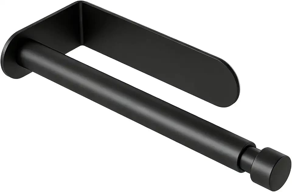 YUMORE Adhesive Paper Towel Holder Under Cabinet No Drill Black