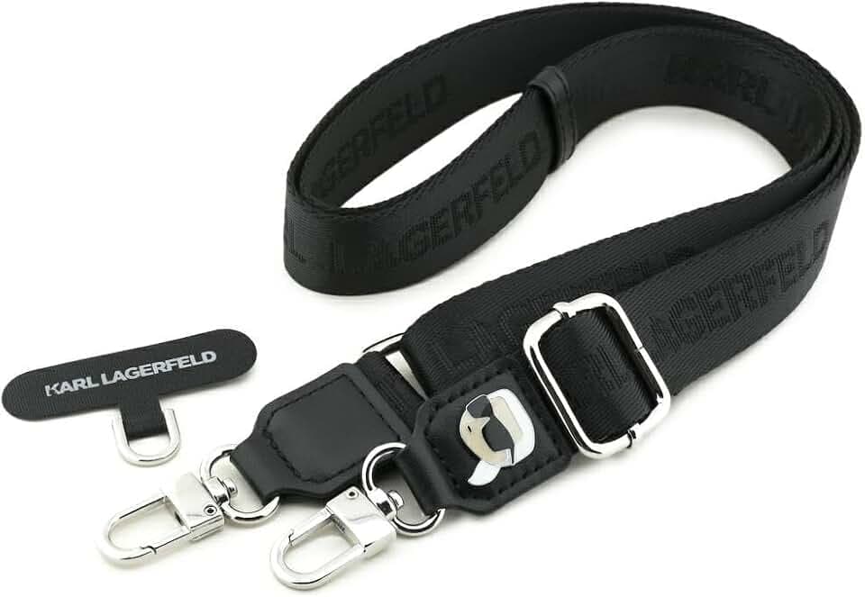 CG Mobile Universal Lanyard Karl Lagerfeld Universal Strap Tether Patch Karl Metal Logo (Schwarz)
