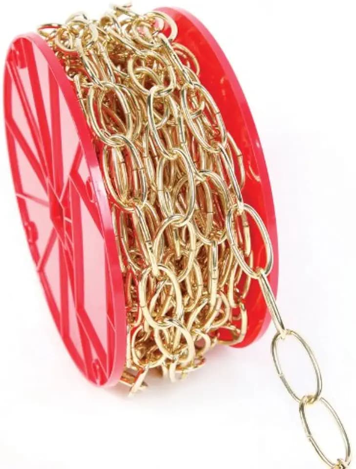 Koch 791826 Trade Size #10 by 50-Feet, Decorator Chain, Hanging Lights Chain, Brass Plated, up to 45 lbs. Working Load Limit