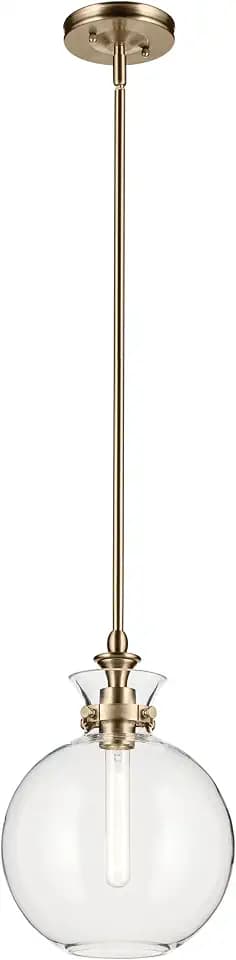 Kichler Laria Pendant Light, Clear Glass, Champagne Bronze