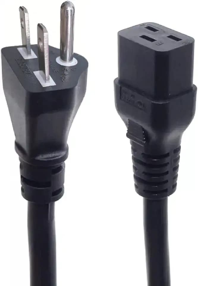 Toptekits NEMA 6-15P to C19 Power Cord, 3X14AWG SJT, 6ft/1.8m, 15A 250V US 3 Prong 6 15P to IEC 320 C19 Replacement for PDU UPS, Black, UL Certification