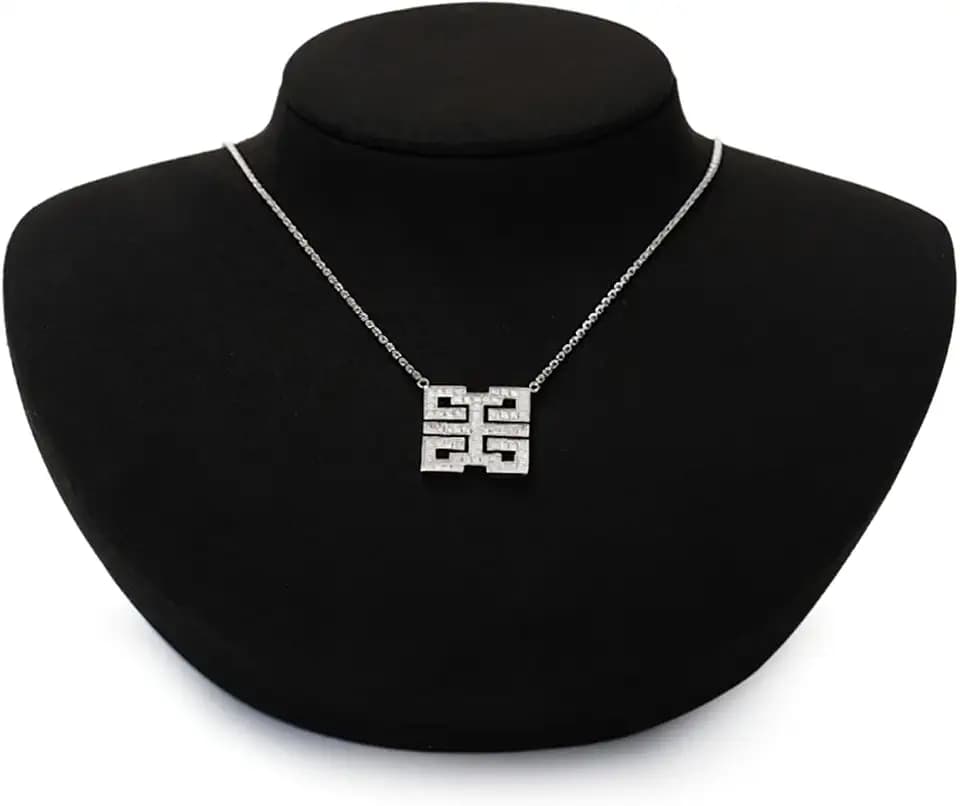 Black Microfiber Necklace Bust Display Stand