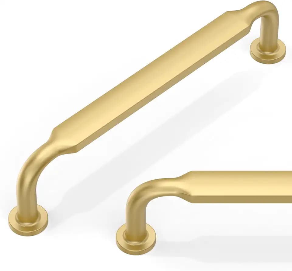 10 Pack Brushed Gold Cabinet Pulls 5 Inch(128mm) Kitchen Cabinet Handles Cabinet Hardware for Drawer Pulls
