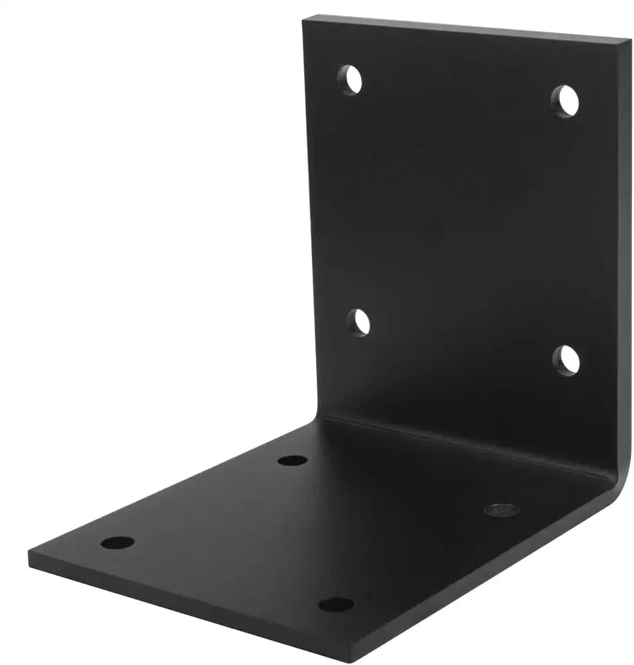 2 PCS Heavy Duty Steel L Angle Bracket for 6x6 Wood, 7/32" Thick