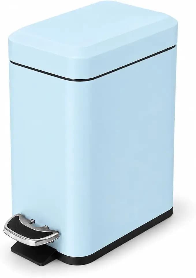 Home Zone Living 1.3 Gallon Stainless Steel Small Trash Can with a Lid
