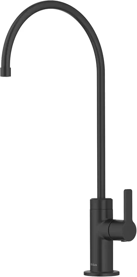 KRAUS Oletto Single Handle Drinking Water Filter Faucet for Reverse Osmosis or Water Filtration System in Matte Black, FF-103MB