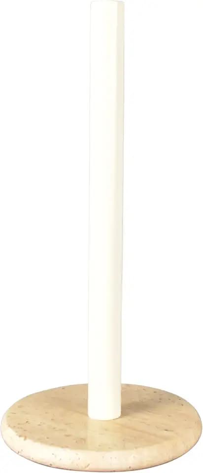 happimess Avery Paper Towel Holder 13", Ivory/Beige Marble