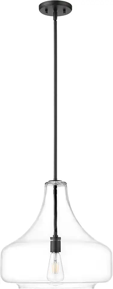 ML Lighting 20301-MB Madelynn 1-Light Pendant Light in Matte Black Finish
