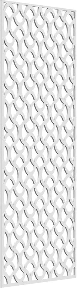 25 3/8"W x 64 3/8"H x 3/8"T Resort Decorative Fretwork Wall Panels in Architectural Grade PVC