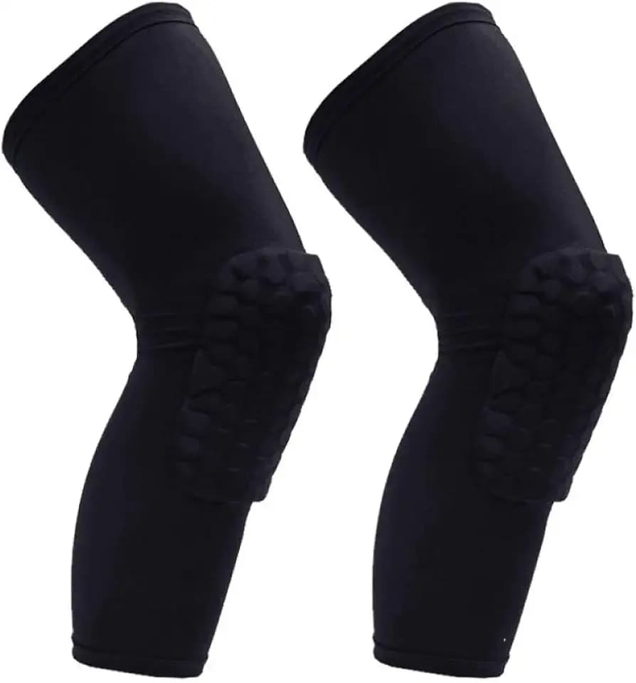PISIQI Knee Pads Compression Pads Long Leg Sleeve Collision Avoidance Brace