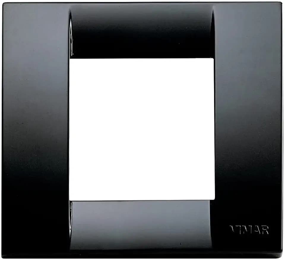 VIMAR SERIE IDEA – Platte Classica 1 – 2 Modul aus Kunststoff schwarz
