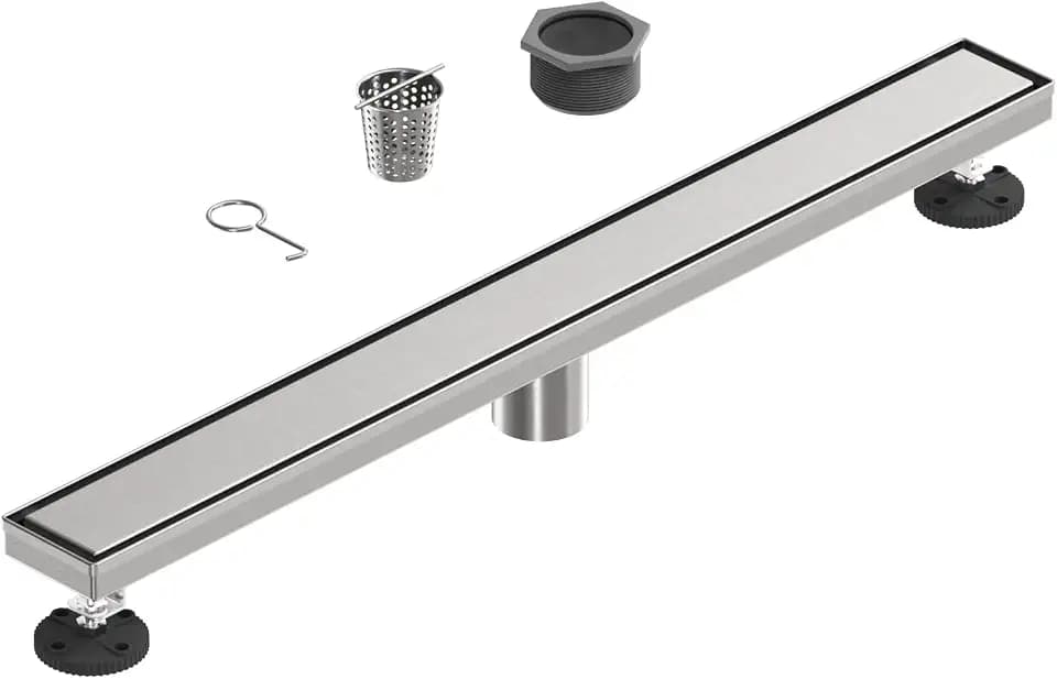 28 Inch Linear Shower Floor Drain, Stainless Steel