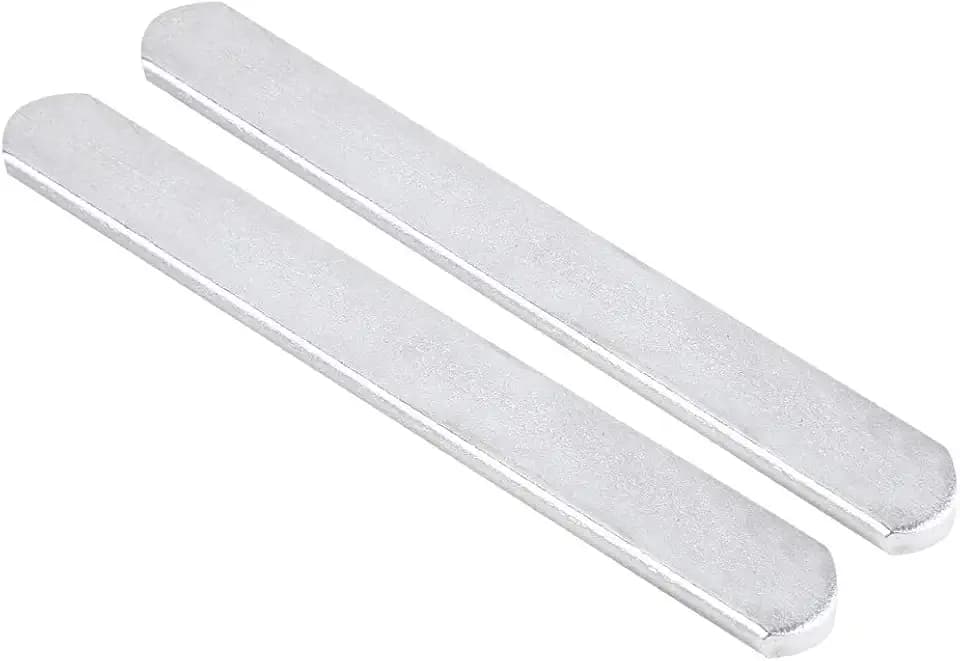 2pcs Steel Weight Plates Electroplated Long Steel Bars for Weighted Vest Leg Guards Adjustable with Round Head Design No Rust