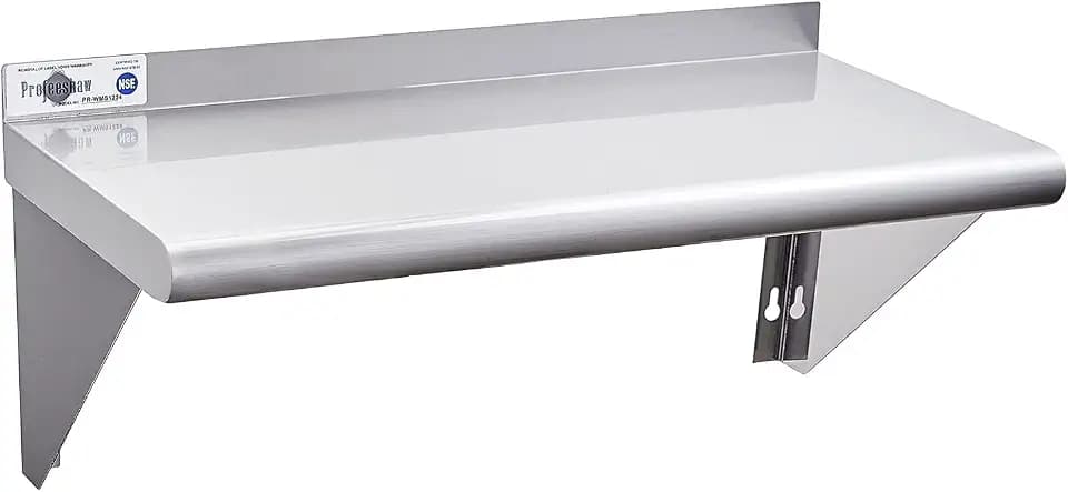 Profeeshaw NSF Stainless Steel Shelf 18” x 36”, Commercial Wall Shelving