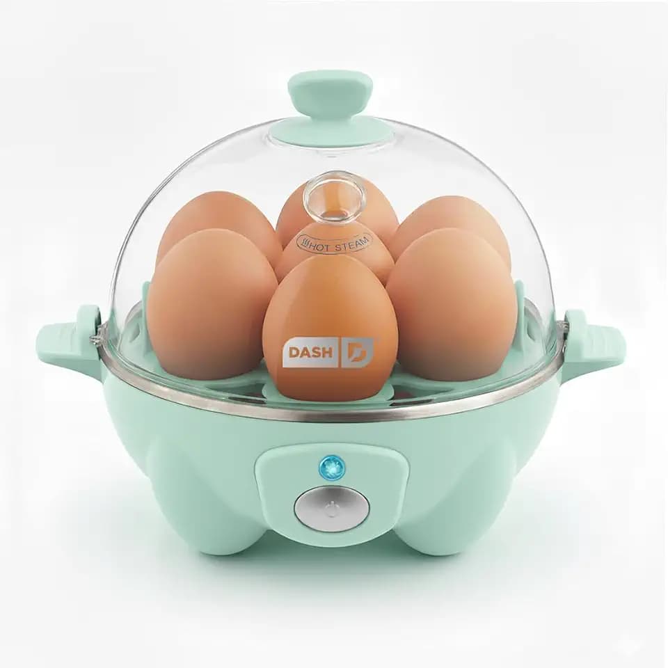 Dash Rapid Egg Cooker, 7 Eggs, Hard Boiled, Poached & Omelettes, Aqua