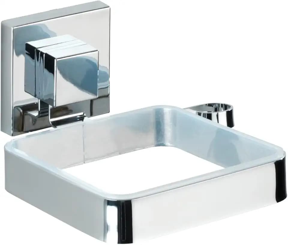 Wenko "Quadro Hair Dryer Holder with Vacuum-Loc, Silver