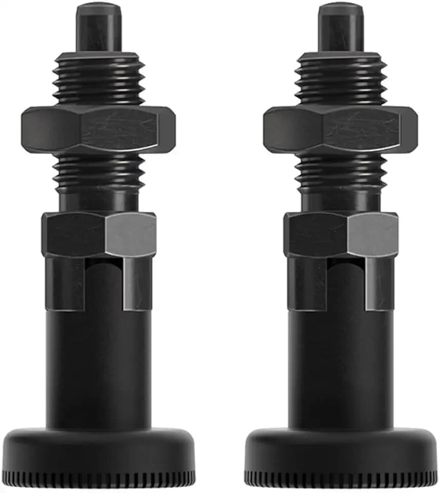 Index Plunger Self-Locking Type Black Positioning Pin Indexing Pin 2 Pcs (M12)
