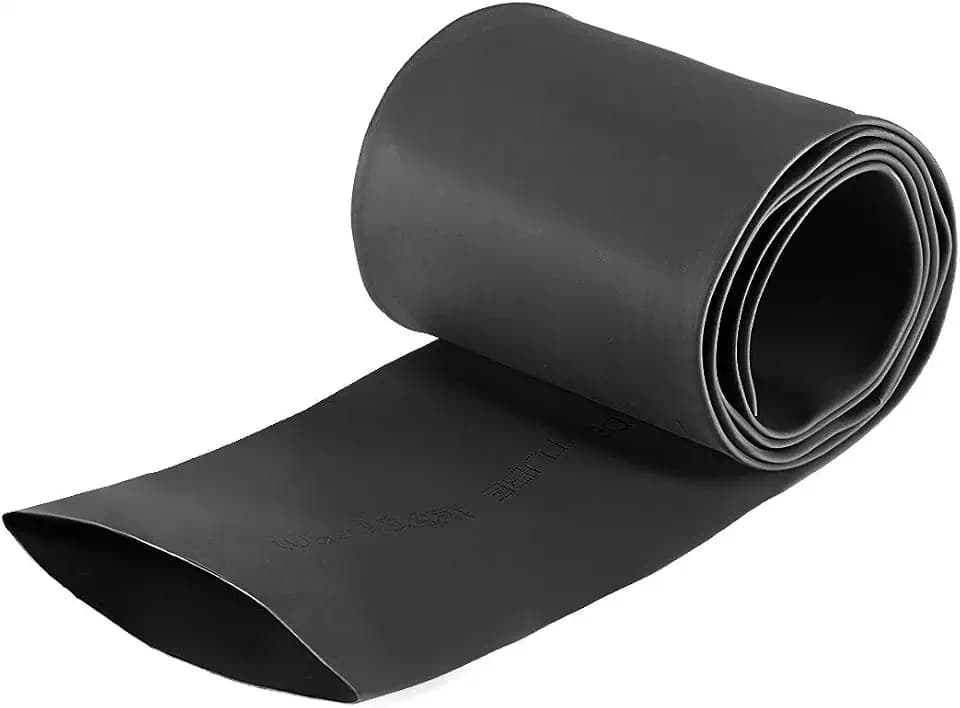 uxcell Heat Shrink Tubing, 2"(50mm) Dia 80mm Flat Width 2:1 Rate Shrinkable Tube Cable Sleeve 1m - Black