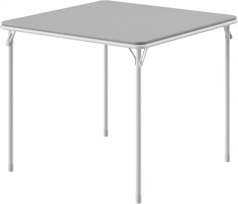 VECELO 34'' Folding Table with Soft Padded Tabletop, Portable Multifunctional for Indoor/Outdoor, Home, Parties, Picnics, and Games