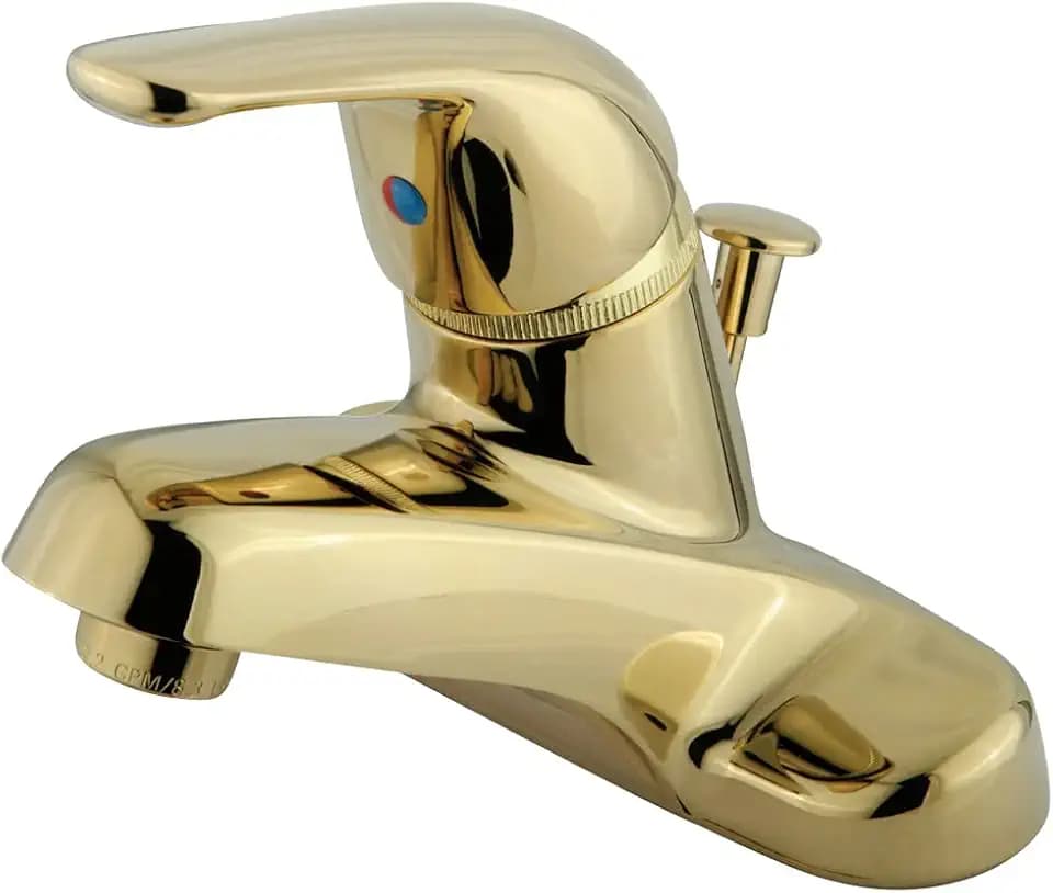 Kingston KB542 4" Centerset Bathroom Faucet, Polished Brass