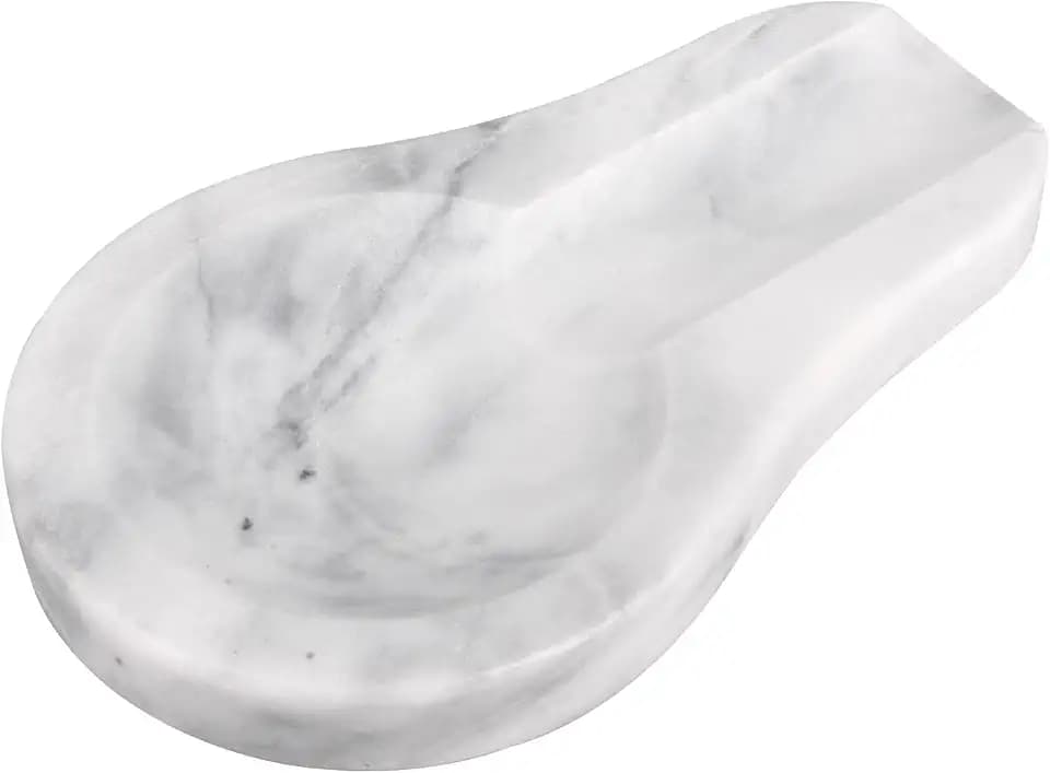 Marble Spoon Rest, Light Grey, 4 * 6.5