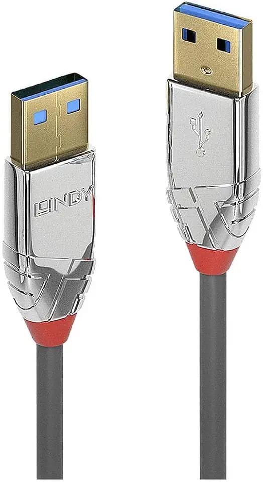 LINDY 36628 3m USB 3.0 Typ A Kabel, Cromo Line