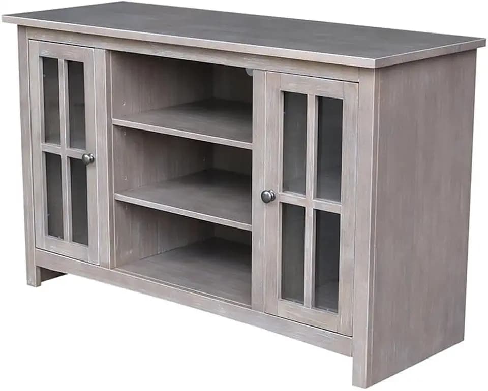 International Concepts Entertainment/TV Stand-With 2 Doors-48, Washed Gray Taupe