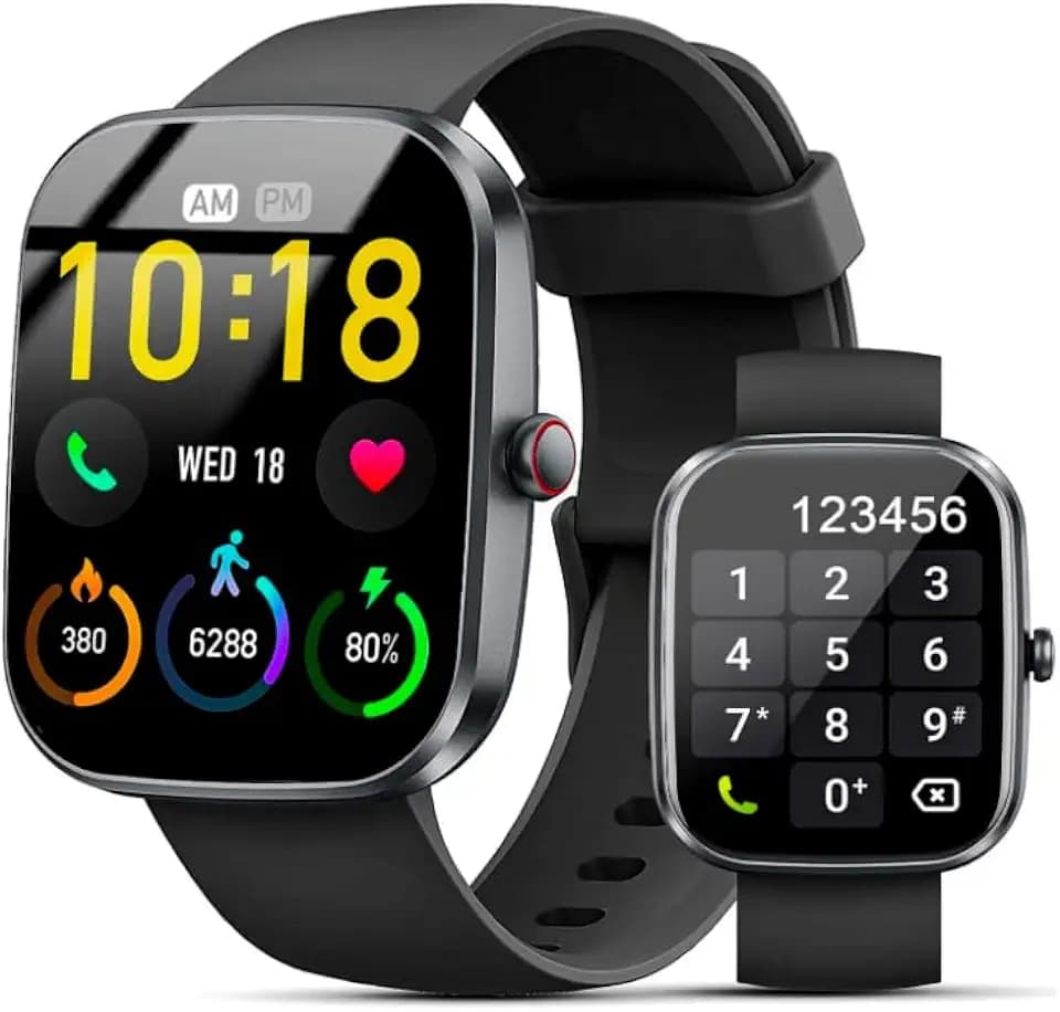 Smartwatch Herren Damen mit Telefonfunktion, 1.91" Fitnessuhr Damen, 120+Sportmodi IP68 Wasserdicht Sportuhr, Smart Watch mit Herzfrequenz, Schrittzähler, SpO2, Schlafmonitor, Uhren für iOS Android