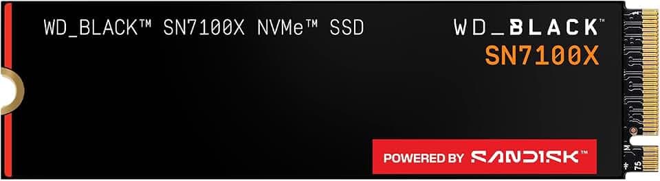 WD_Black SN7100X NVMe SSD 4TB (Gebaut für ROG Xbox Ally (X) & PC, Lesegeschwindigkeiten bis zu 7.000 MB/s, internes Solid-State-Laufwerk, offiziell lizenziert für ROG Xbox Ally (X) Gaming)