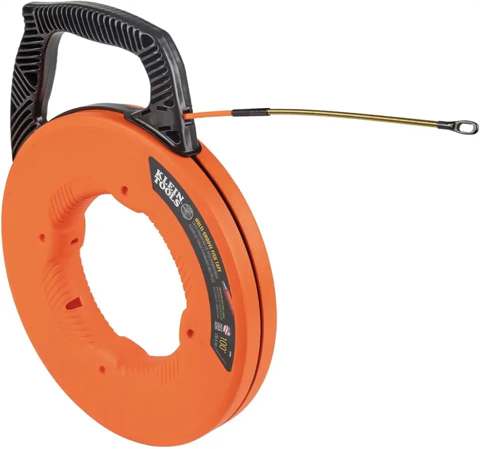 Klein Tools 56380 100-Foot x 3/16-Inch Fish Tape, Multi Groove Fiberglass