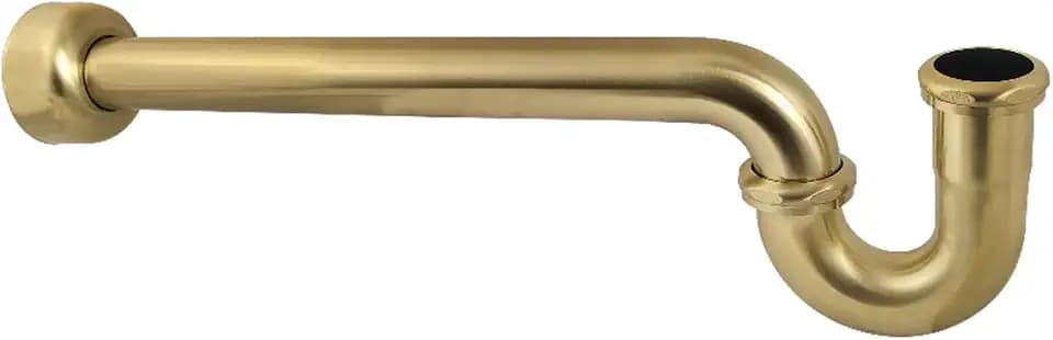 Kingston CC6187 1-1/4" P-Trap with Box Flange, Brushed Brass