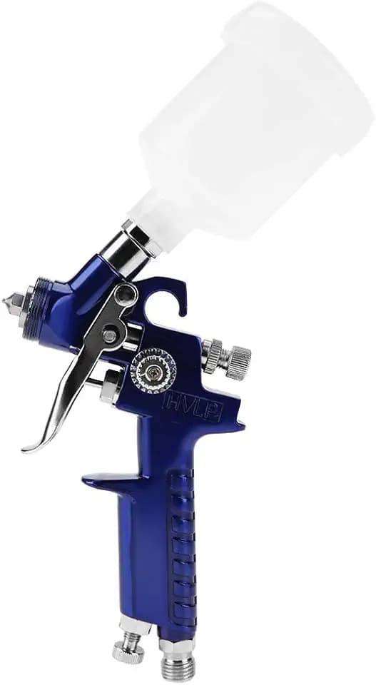 EVTSCANPaint Spritzpistole HVLP Schwerkraft-Luftspritzpistolen-Kit mit 125 ml Becher 0,8/1,0 mm Düse Ausbesserungs-Farbspritzgeräte, professionelle Lackierung(H-2000A 1.0mm)