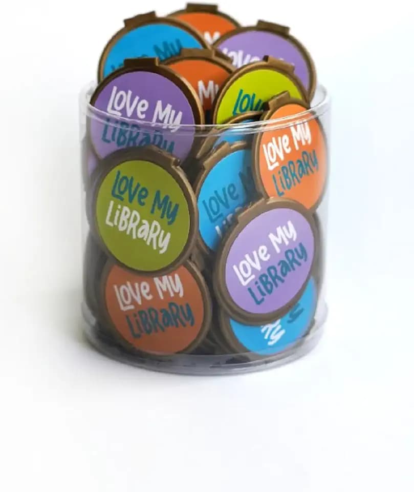 Love Library Clip on Bookmarks for Kids - Fun Bulk Bookmarks for Children, Cool Classroom Prizes, Library Incentives, Book Markers, Planner Accessories - Book Marks for Reading Rewards Women - 75 Pack