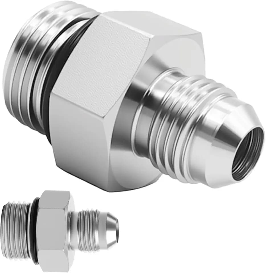 6400-04-08 Hydraulic Adapter Fitting 1/4" JIC 37° Male x 1/2" SAE ORB Male