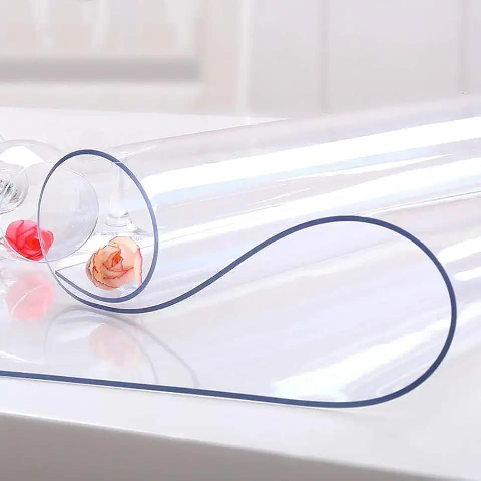NECAUX Clear PVC Table Cover Protector 14 x 60 Inch 1.5mm Thick