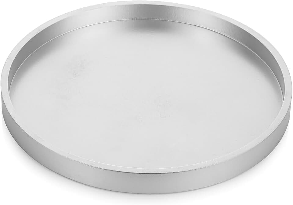 Hanobe Round Decorative Tray for Coffee Table Decor, Modern Matte Finish