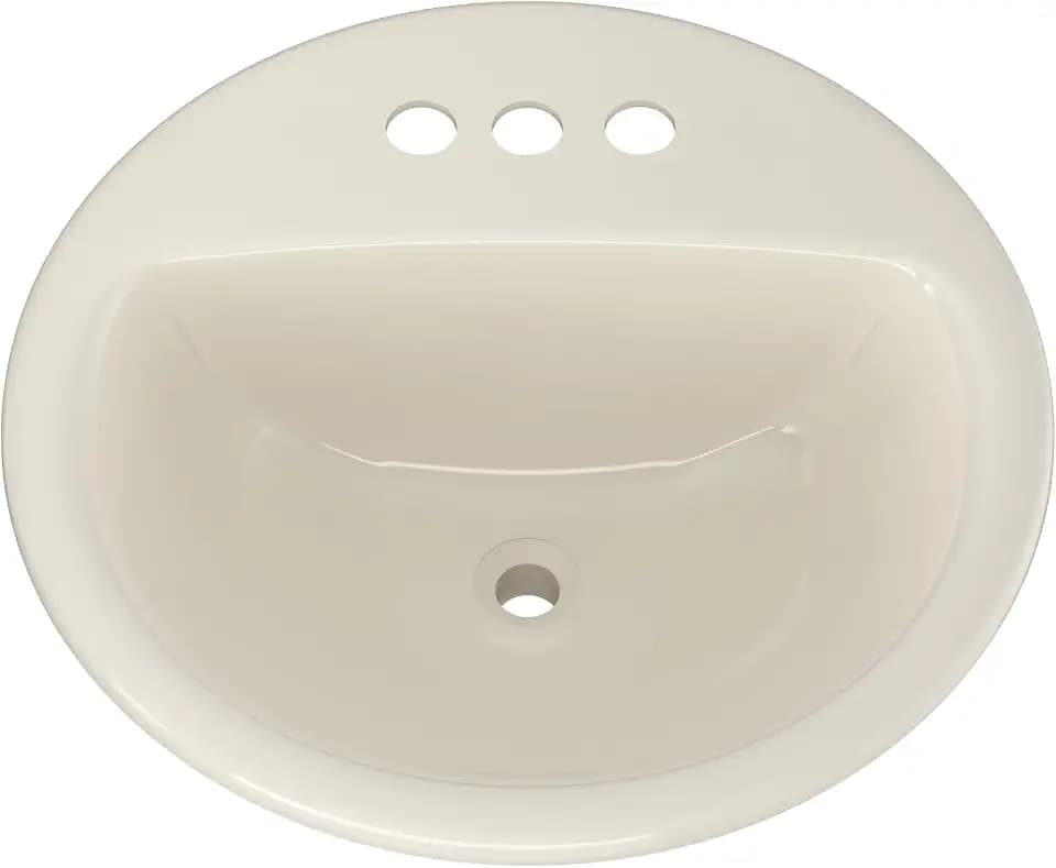PROFLO Rockaway 19" Circular Vitreous China Drop In Bathroom Sink