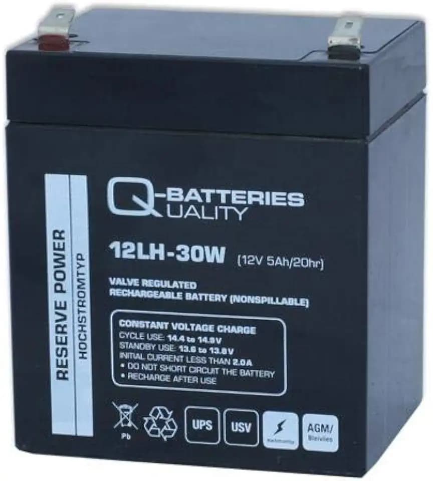 Q-Batteries 12LH-30W 12V 5Ah Blei-Vlies-Akku AGM VRLA Hochstrom USV
