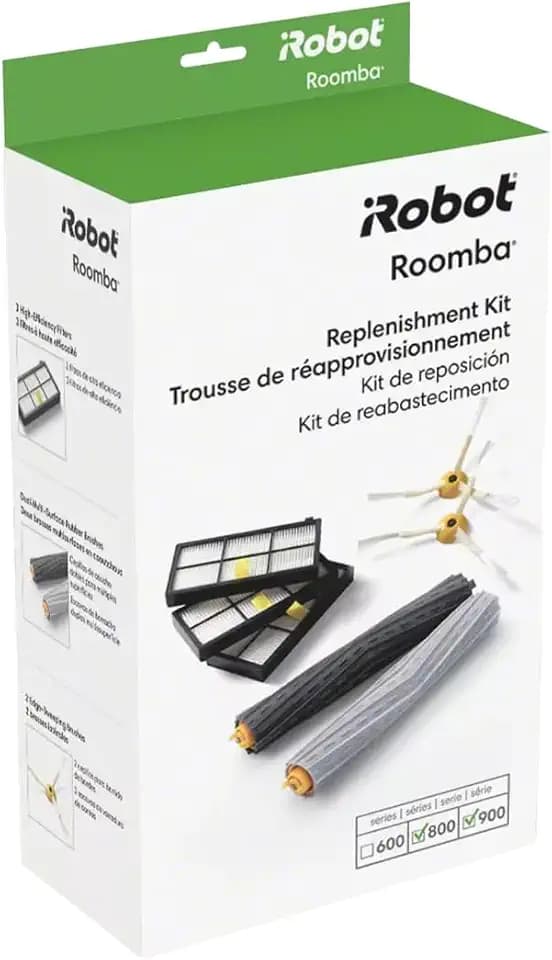 iRobot Roomba Authentic Replacement Parts - Roomba 800 and 900 Series Replenishment Kit (3 AeroForce Filters, 2 Spinning Side Brushes, and 1 Set of Multi-Surface Rubber Brushes)