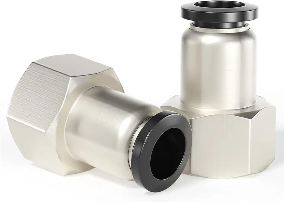 TAILONZ 1/4" OD x 1/4" FNPT Push to Connect Straight Fitting 10Pcs