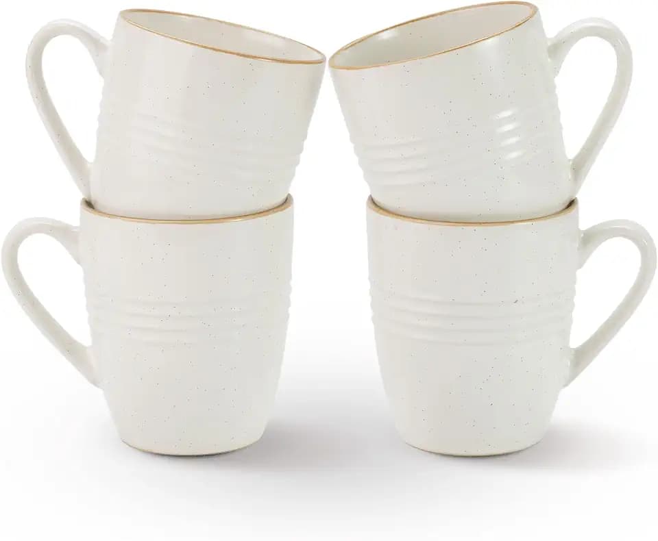 famiware Jupiter Coffee Mugs Set of 4, 13oz Coffee Mug Cups with Handle