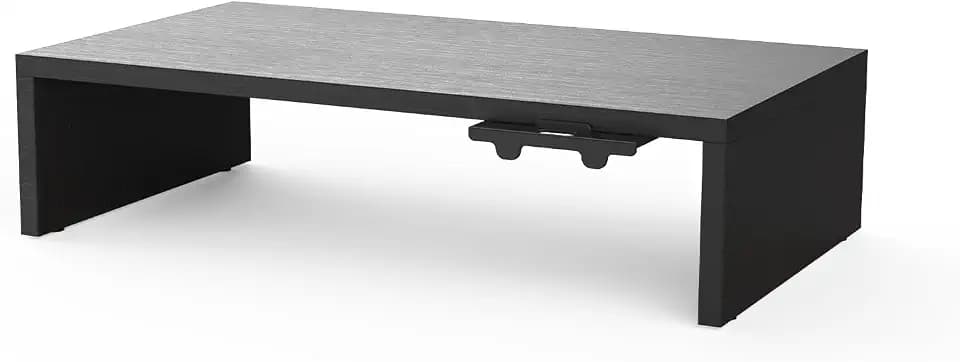 GRIFEMA Monitorständer, Bildschirmerhöhung, Unterbau Bildschirm, Bildschirm Erhöhung für Schreibtisch, Computerständer, Laptop, Notebook, iMac, PC, Schwarz