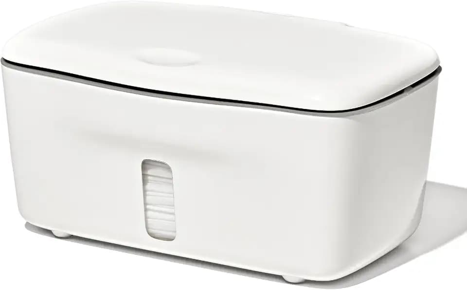 OXO Tot Perfect Pull Baby Wipes Dispenser, Refillable Wipe Holder, Gray