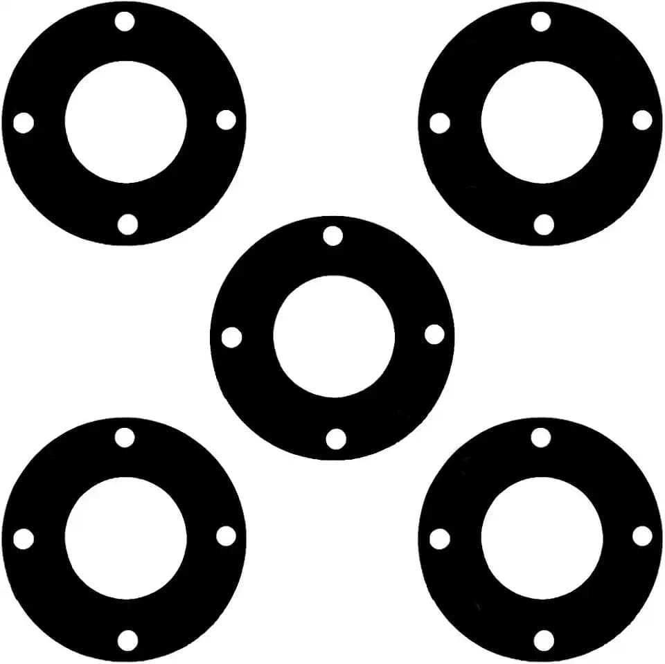 Sterling Seal CFF7106.300.125.150X5 7106 Rubber 60 Durometer Full Face Gasket, 3.5" ID, Neoprene, 3" Pipe Size, 1/8" Thick, Pressure Class 150# (Pack of 5)