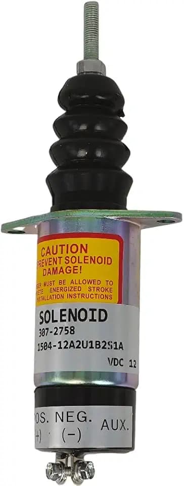 XYZIL 12V Solenoid 307-2758 Compatible with Miller Welders AEAD 200LE Legend Compatible with Onan P216G P218G P220G P224G OL16 OL18 OL20 2 Terminal